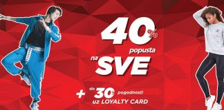 Do 28. februara samo u Đak Sport-u 40% popusta na sve u radnji!
