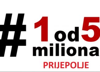 Prvi protest “1 od 5 miliona” u Prijepolju