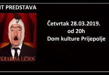 Hit komedija “Ukrađena ličnost” 28. marta u Domu kulture