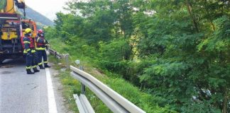 Automobil sleteo u Lim kod Džurovskog mosta Foto: Alem Rovcanin