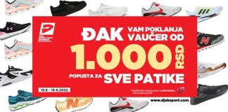 “Đak Sport” poklanja 1.000 din. popusta za kupovinu patika