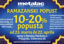 U Metalcu Ramazanski popust do 22. aprila