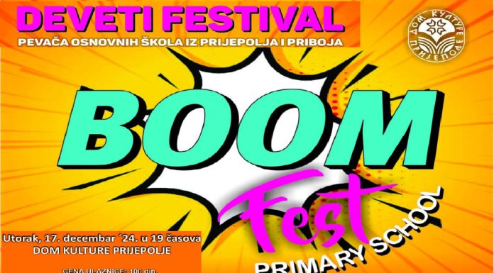 „Bum fest“ – 17. decembra u 19h u Domu kulture u Prijepolju